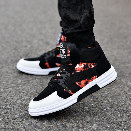 "Camouflage High-Top Lace-Up Shoe - MANDOTOS"