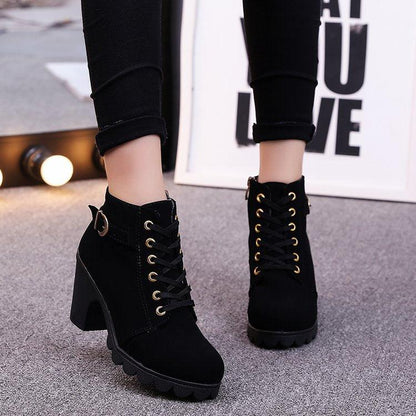 "Cross strappy booties with Martin boots - MANDOTOS"