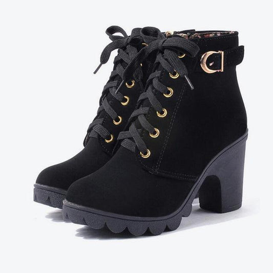 "Cross strappy booties with Martin boots - MANDOTOS"