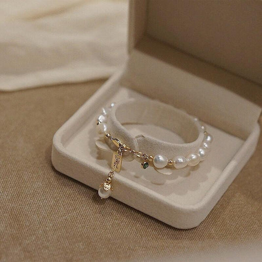 "Natural Zircon Pearl Bracelet Luxury Jewelry - MANDOTOS"