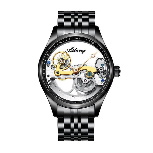 "Automatic Mechanical Watch Creative Hollow Male Watch Generation Silicone Band Watch - MANDOTOS"