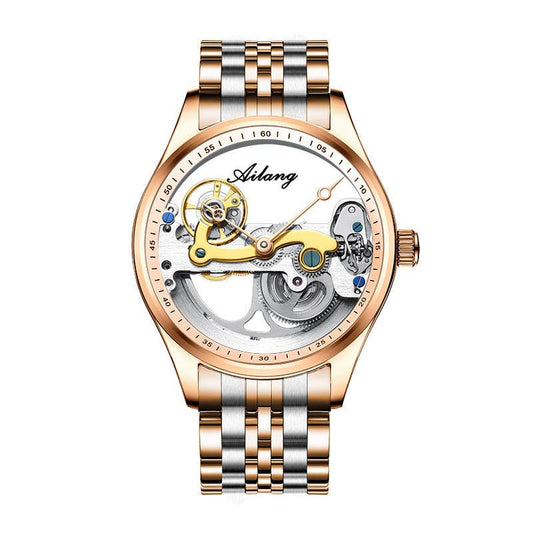 "Automatic Mechanical Watch Creative Hollow Male Watch Generation Silicone Band Watch - MANDOTOS"