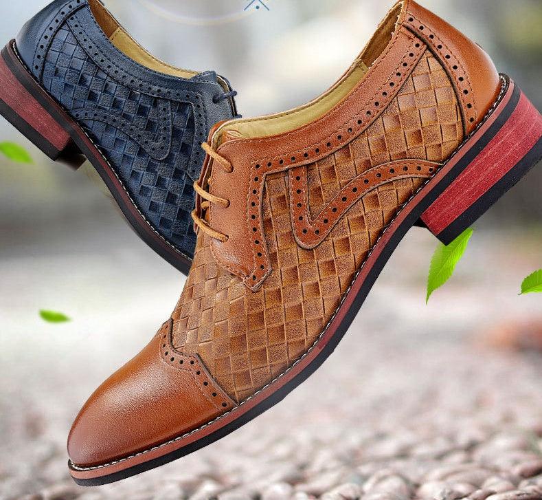 "Los zapatos de marea de peluquería transfronterizos visten los zapatos de los clubes nocturnos de los hombres coreanos zapatos de cuero de moda tipo afilado zapatos AliExpress - MANDOTOS"