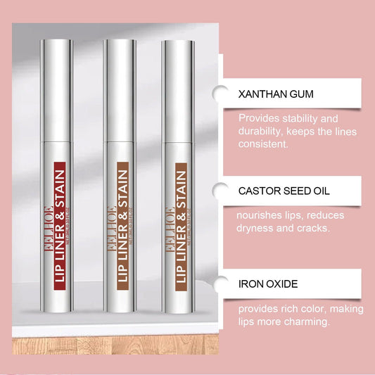 "Peeling Lip Gloss Waterproof Lip Liner Stain Tattoo Long Lasting Makeup Peel Off Tattoo Lipgloss Hydrating Matte Lip Peel Off Lipliner Cosmetics - MANDOTOS"
