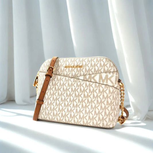 "Michael Kors Ole Jet Set Travel Medium Pvc Printed Women'S Single Shoulder Crossbody Shell Bag - MANDOTOS"