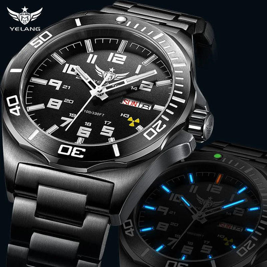 "Yelang V1019 Brand 44MM Men Watch NH36 100M PROFESSIONAL WATERPROOF Deep Diving Mechanical Automatic Watch Sapphire Lens Reloj - MANDOTOS"