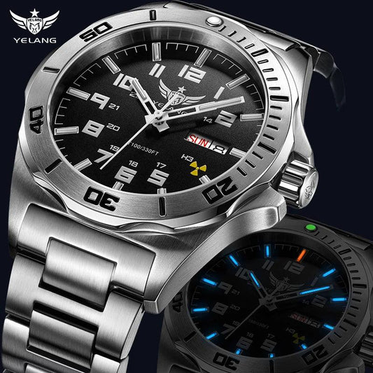 "Yelang V1019 Brand 44MM Men Watch NH36 100M PROFESSIONAL WATERPROOF Deep Diving Mechanical Automatic Watch Sapphire Lens Reloj - MANDOTOS"
