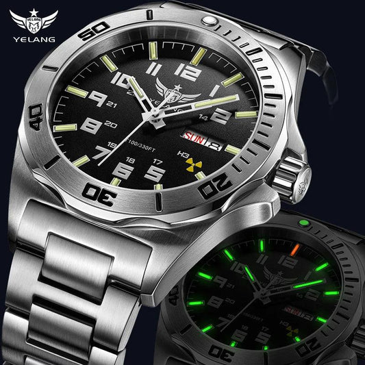 "Yelang V1019 Brand 44MM Men Watch NH36 100M PROFESSIONAL WATERPROOF Deep Diving Mechanical Automatic Watch Sapphire Lens Reloj - MANDOTOS"