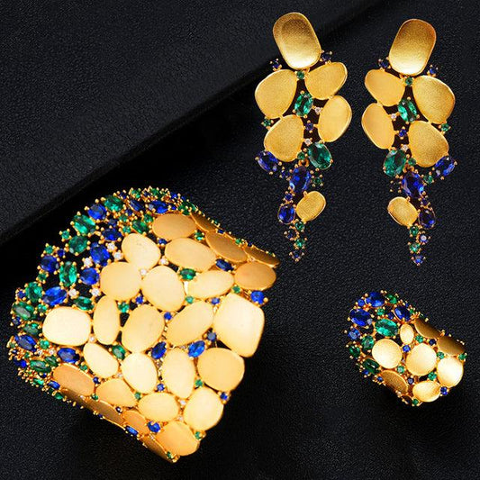 "New Fashion New Noble Luxury Bangle Earrings Ring - MANDOTOS"