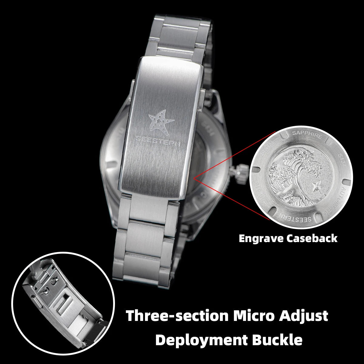 "S434 Men's Automatic Diver Watch - NH35A Movement with BGW9 Luminescence - MANDOTOS"