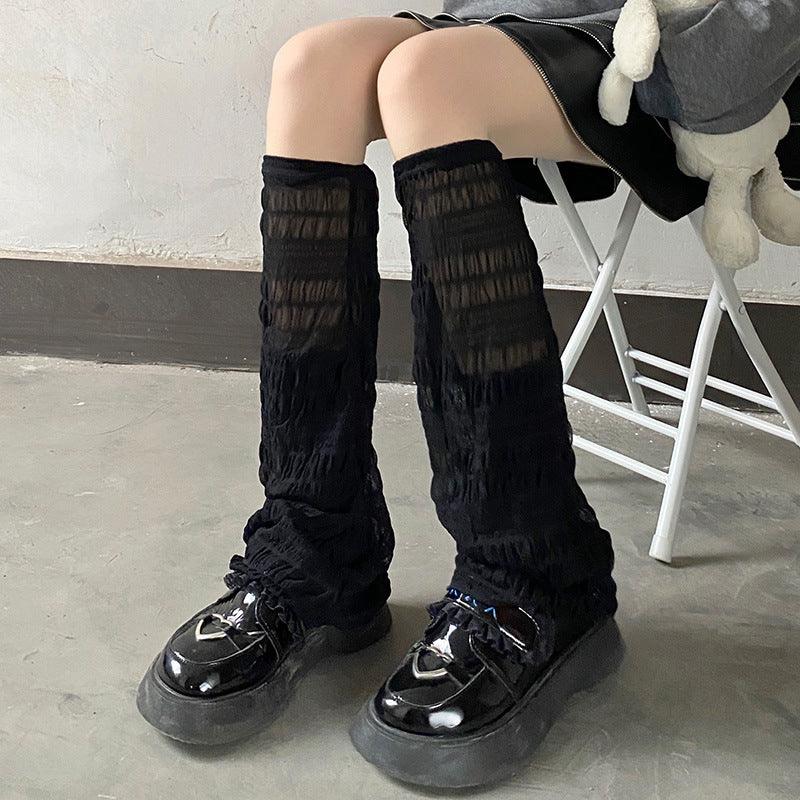 "Knitted Warm Daytime Wool Leggings Knee High Socks - MANDOTOS"