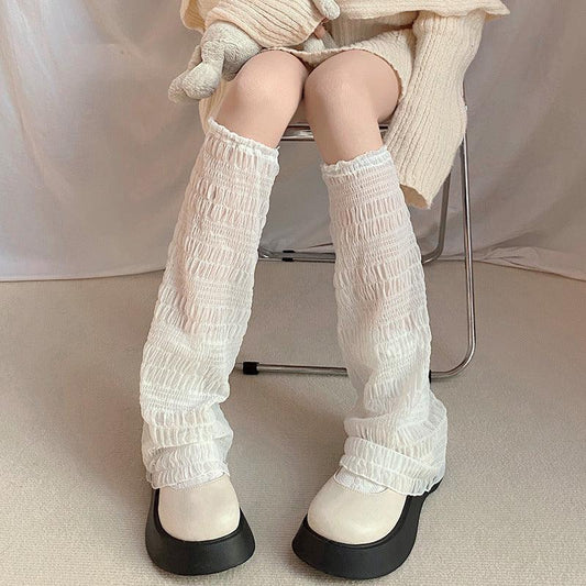 "Knitted Warm Daytime Wool Leggings Knee High Socks - MANDOTOS"