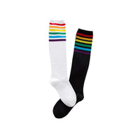 "Calf socks stripe movement and knee high hose - MANDOTOS"