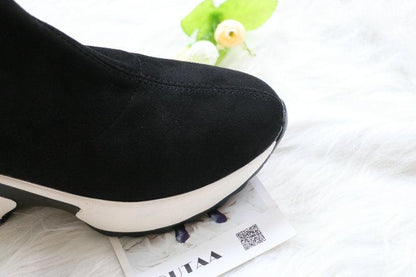 "Round toe sports high heel over knee boots - MANDOTOS"