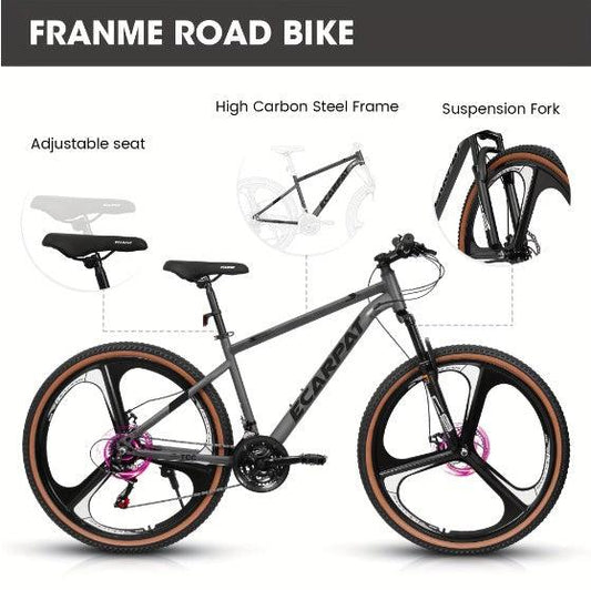 "High-carbon Steel Frame Fork Bike - MANDOTOS"
