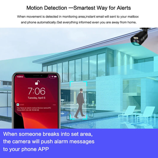 "4K Ultra HD POE Security Camera System - 8MP Night Vision NVR Kit - MANDOTOS"