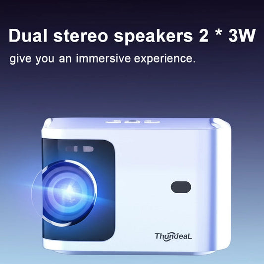 "Smart HD 720p Wireless Projector with Adjustable Trapezoidal Technology - MANDOTOS"