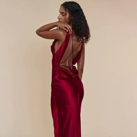 Women's Clothing Banquet Style Evening Lace Up Long Dress MANDOTOS
