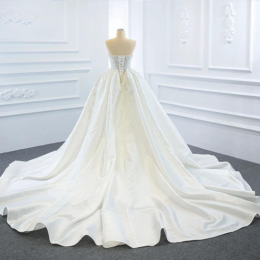 The Wedding Dress Wears Two Fishtail Tail Tube Tops, The Temperament Is Thin And Dreamy MANDOTOS