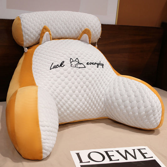 Sofa Fluffy Cushion Luncheon Pillow Triangle Reading Cushion Bedside Soft Large Backrest Lumbar Cushion Office Chair Cushion - MANDOTOS