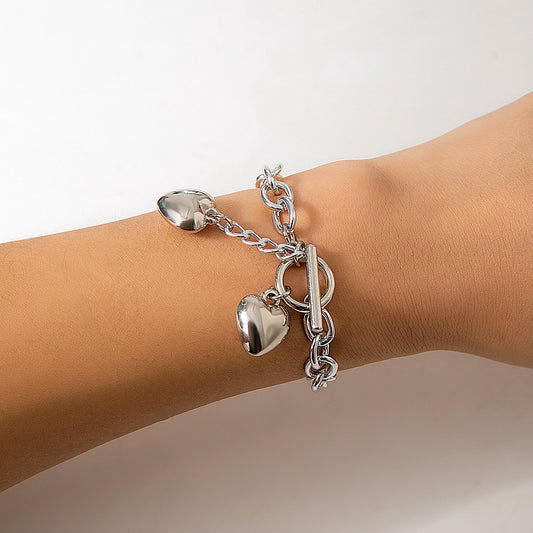 Thick Chain With Shiny Lock And Key Pendant Necklace For Women Trendy Ladies Accessories On The Neck Fashion Jewelry Female - MANDOTOS