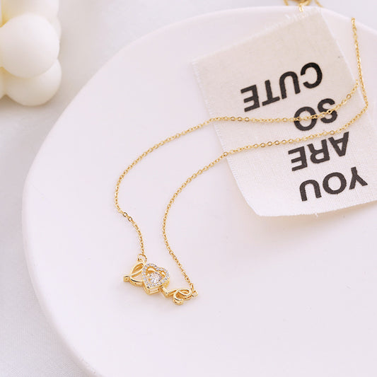 Valentines Day Gift New Titanium Steel Necklace Fashion New Love Smart Necklace Female Clavicle Chain Fashion Jewelry Woman - MANDOTOS
