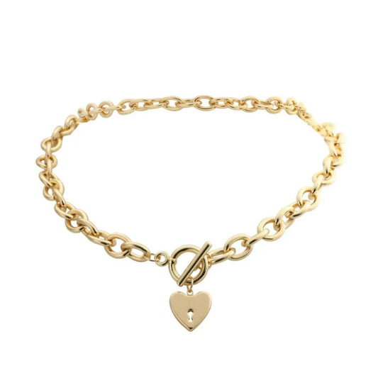Heart Key Toggle Necklace - MANDOTOS INTERNATIONAL