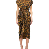 Steve Madden Satin Tori Shirtdress Toffee - MANDOTOS INTERNATIONAL