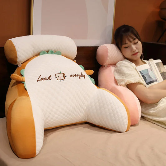 Sofa Fluffy Cushion Luncheon Pillow Triangle Reading Cushion Bedside Soft Large Backrest Lumbar Cushion Office Chair Cushion - MANDOTOS
