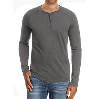 Plus Size Solid Raglan Men's Tee