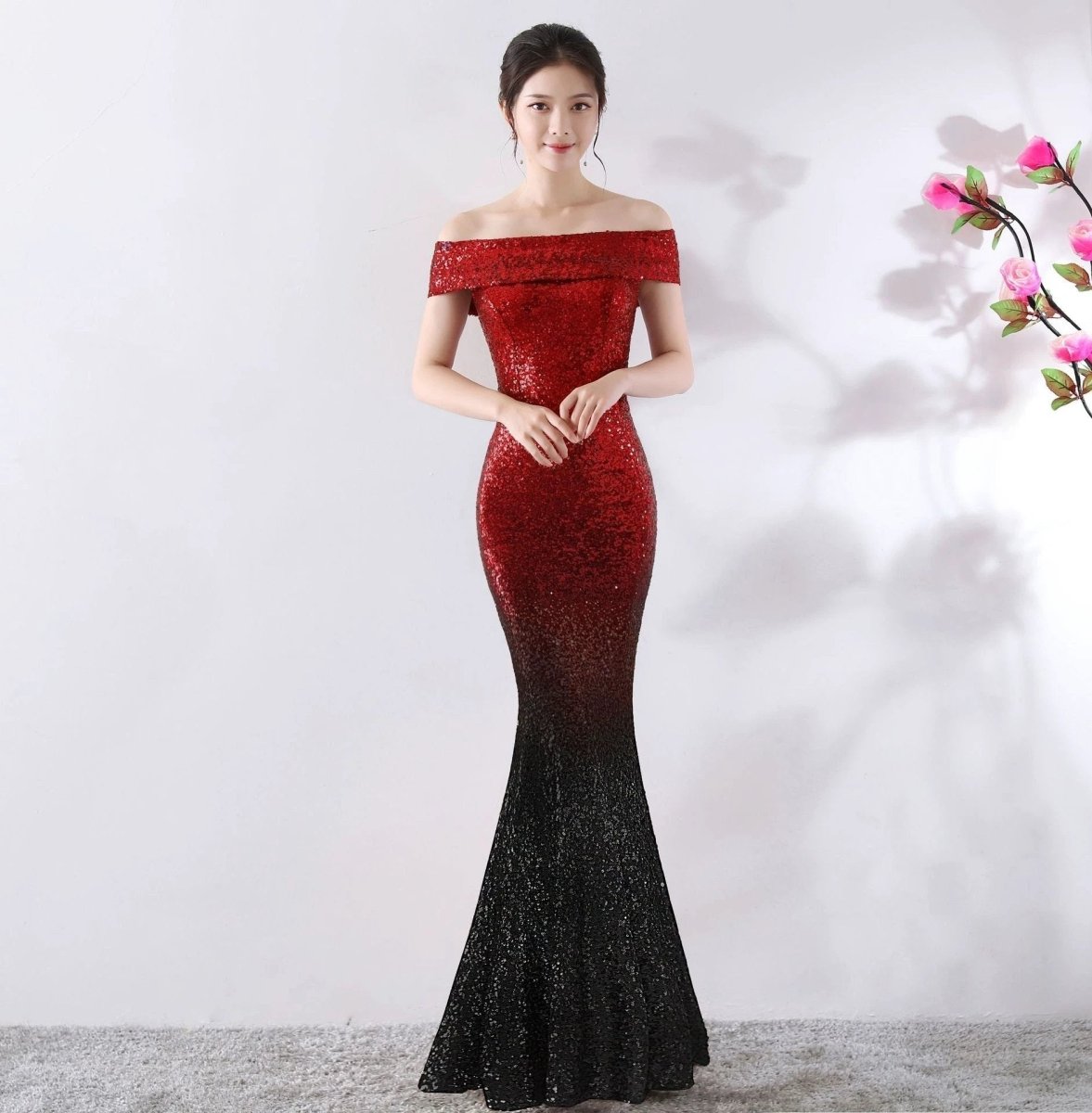 Birthday Party Dress Slimming Host Long Dress MANDOTOS