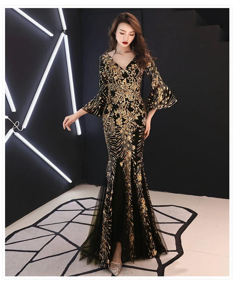 Banquet evening dress princess slim dress MANDOTOS