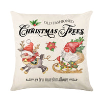 Christmas Decorations Pillow Covers Sofa Square Throw Pillow Cases Stamping Snowflake Waist Cushion Cover Home Bed Decor - MANDOTOS