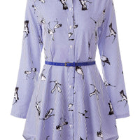 Long sleeve women's striped shirt