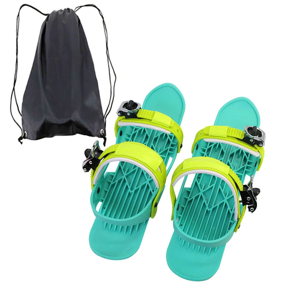 Mini Ski Skates - Portable Short Skiboard Adjustable for Snow - MANDOTOS