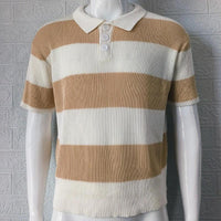 Mens Clothing Summer Fashion Lapel Sweater Short Sleeve Men Clothing Men Wears MANDOTOS