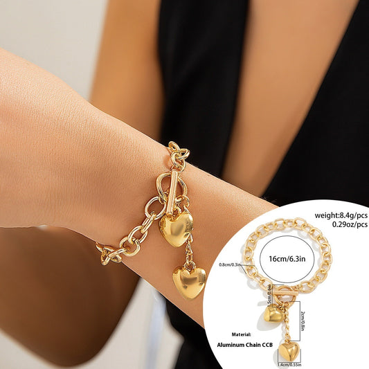 Thick Chain With Shiny Lock And Key Pendant Necklace For Women Trendy Ladies Accessories On The Neck Fashion Jewelry Female - MANDOTOS