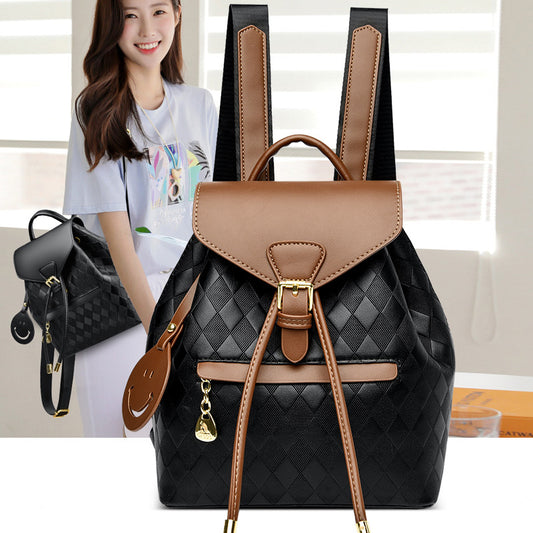 Ancient Energy women's casual leather backpack with shoulder straps, suitable for school, travel, and everyday use.