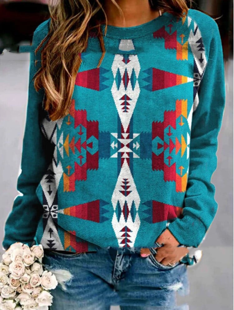 Urban Casual Printed Long-Sleeve Tee