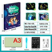 Educational Toy Drawing Pad 3D Magic 8 Light Effects Puzzle Board Sketchpad MANDOTOS