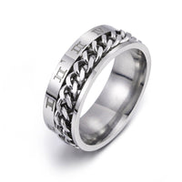 Roman Letter Rotatable Chain Rings Men Digital Titanium Steel RingFor Couple High Quality Multifunctional Bottle Opener Ring Spinner Jewelry Punk Gifts - MANDOTOS INTERNATIONAL0
