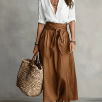Button-Down Shirt & Straight Skirt Two-Piece Set - MANDOTOS INTERNATIONALTwo-Piece Set