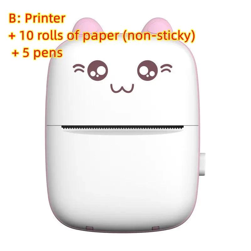 Mini Printer Portable Mini Bluetooth WiFi New Wrong Printer Mobile Phone Photo Title Note Hot Print Pocket Student Error Label Printer - MANDOTOS