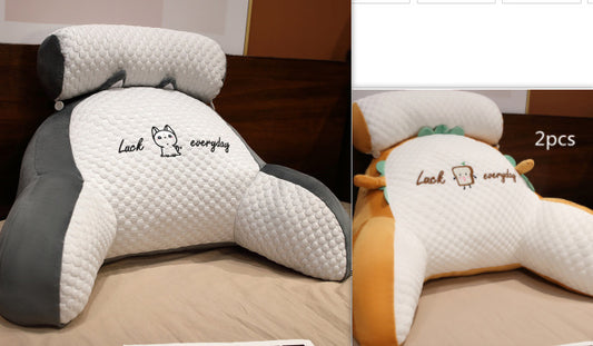 Sofa Fluffy Cushion Luncheon Pillow Triangle Reading Cushion Bedside Soft Large Backrest Lumbar Cushion Office Chair Cushion - MANDOTOS