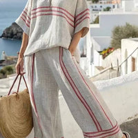 3D Print Batwing Sleeve Two-Piece Set – Loose T-Shirt & Straight-Leg Pants