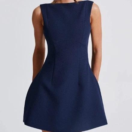 Sexy Slim-fitting Backless Dress Summer Sleeveless Short Dresses MANDOTOS