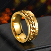 Roman Letter Rotatable Chain Rings Men Digital Titanium Steel RingFor Couple High Quality Multifunctional Bottle Opener Ring Spinner Jewelry Punk Gifts - MANDOTOS INTERNATIONAL0