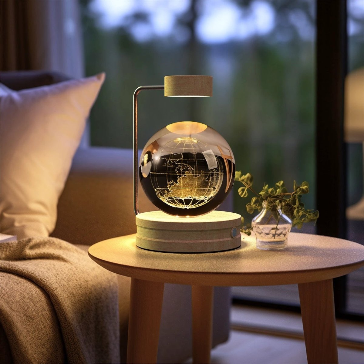 Crystal Ball Cosmic Dinosaur Indoor Night Light USB Power Warm Bedside Light Birthday Gift Night Lamp MANDOTOS