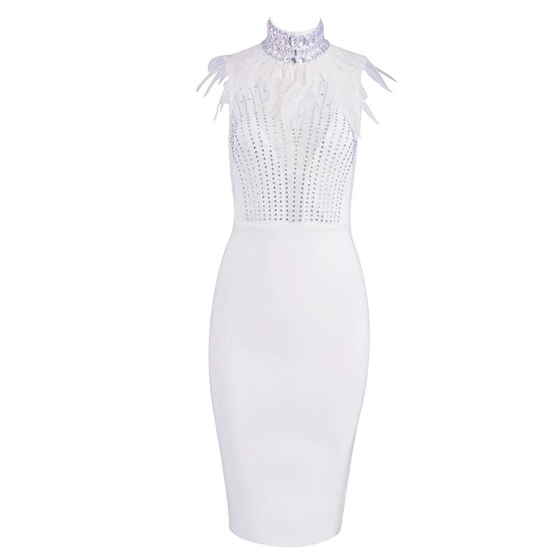 Bandage beads evening dress MANDOTOS