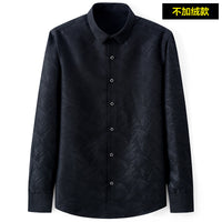 Slim-fit Business Dress Men's Shirt Fashionable Printed Thin Casual Shirt Youth Long-sleeved Fashionable All-match Top for Men